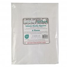 MS01-W: White 6 Pack Muslin Squares